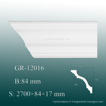 Moulage de corniches en polyuréthane classique, conception de corniches au plafond